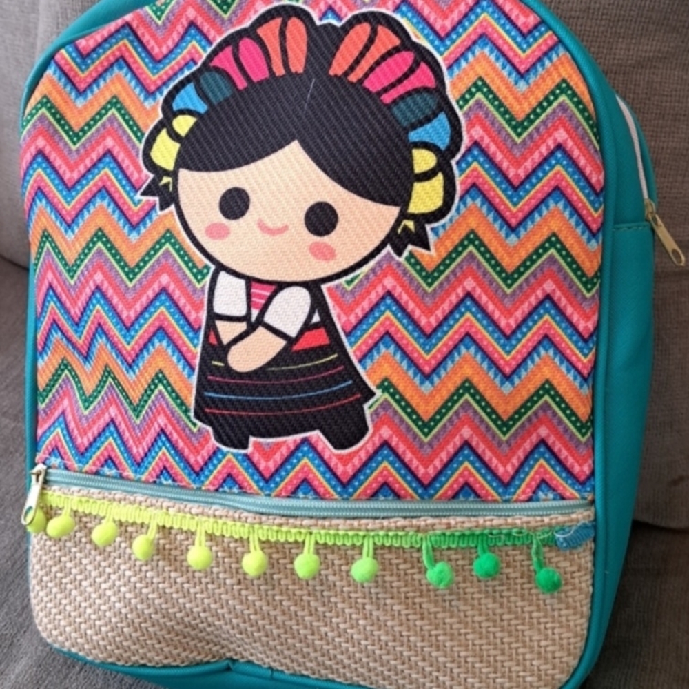 Vintage Blue and Pink Bags with Playful Design
